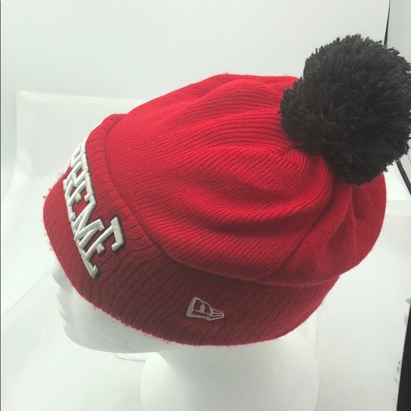 Supreme X New Era Beanie w/Pom Pom Size:OS - Picture 4 of 10
